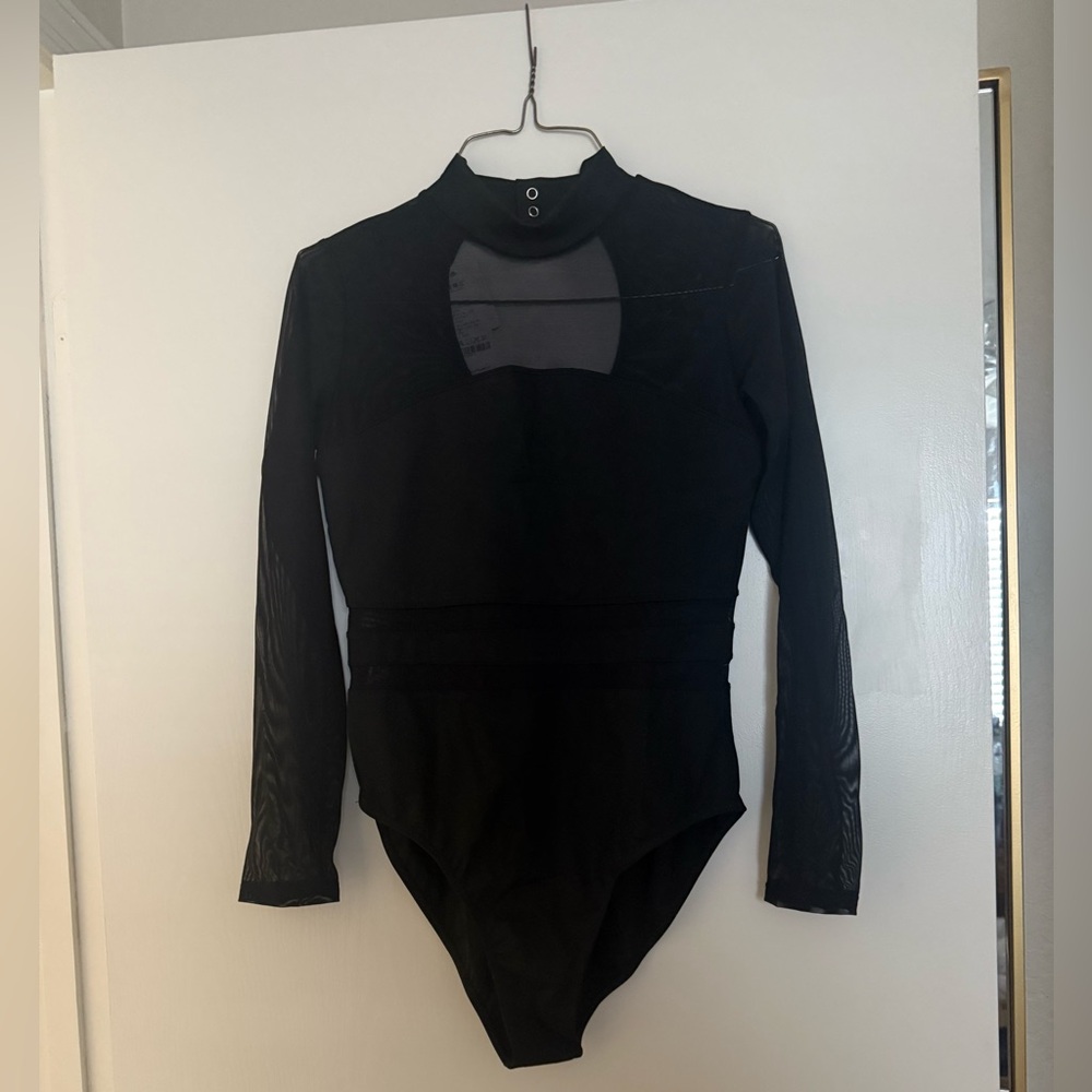 Elegant Black Long Sleeve Bodysuit